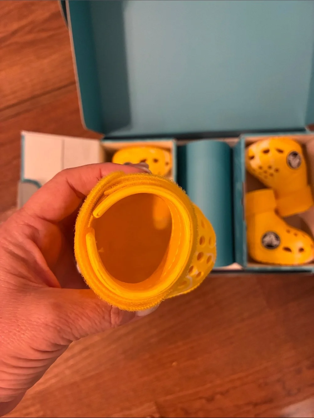 CROCS Light Blue Swirl Branded Box
